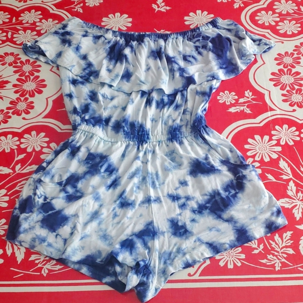 3/$25 Lucky Brand viscose tie dye romper sz xs